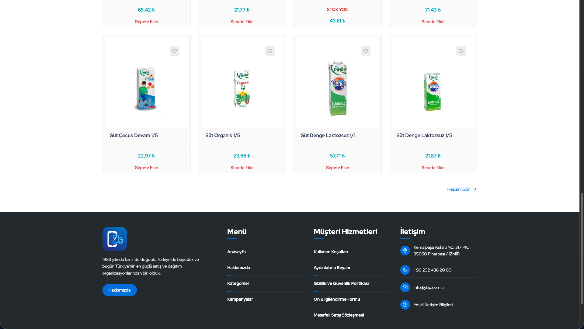 Yaşar Birleşik Pazarlama - B2B Web Portal — 3