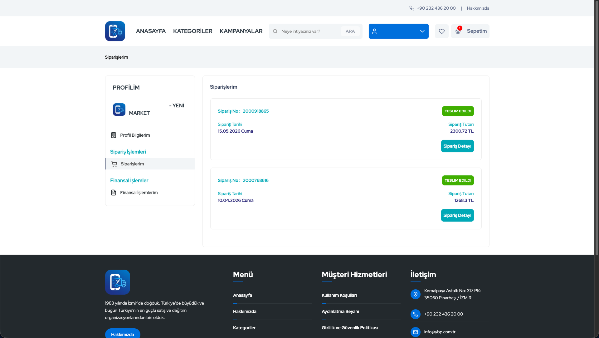 Yaşar Birleşik Pazarlama - B2B Web Portal — 5